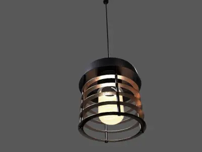 industrial ceiling lamp Low-poly 3D model purchase