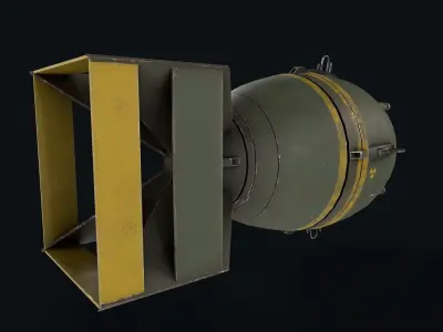 Low Poly Nuke Bomb Low-poly 3D model