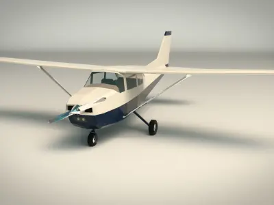 Low Poly Light Aircraft 01 Low-poly 3D model