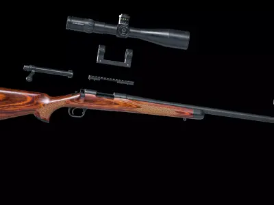 Remington 700 Sniper Rifle Low-poly 3D model purchase