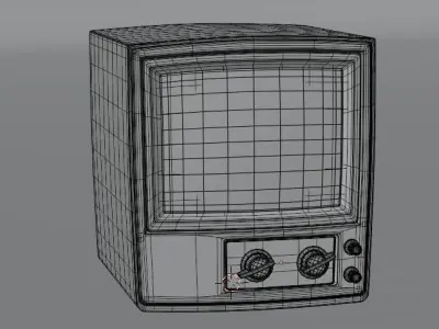 Small Box TV Low-poly 3D model