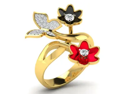 Engagement ring  55 light weight 3dm cad files  part 03 3D print model