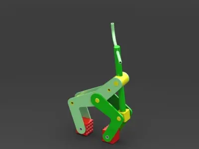 Clamp plastic toy Free 3D model