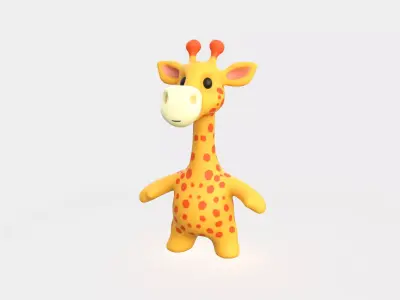 Little animal baby - Giraffe cute - Character032  Low-poly 3D model