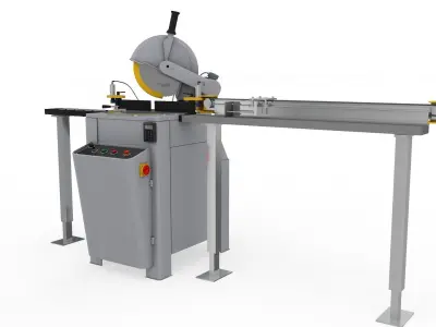 Mitre Saw Adjustable and Rigged 3D model