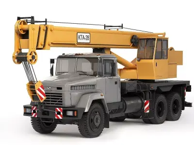 KRAZ 65053 KTA-28 Low-poly 3D model