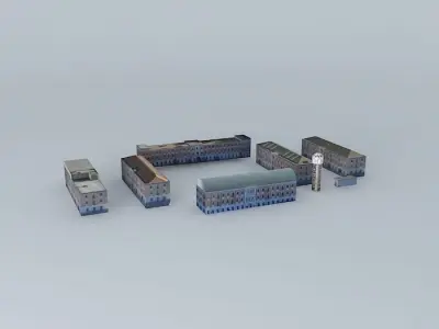 Artillery Barracks Free 3D model