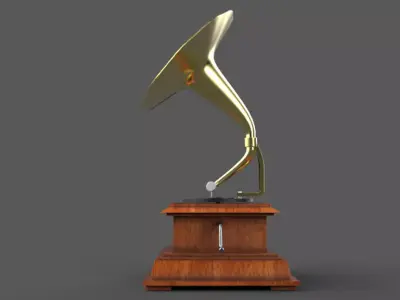 Gramophone Low-poly 3D model