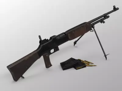 Swedish Kg 21 - Low-poly 3D model PBR  Low-poly 3D model