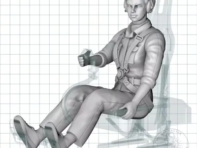Female Helicopter Pilot 3D print model