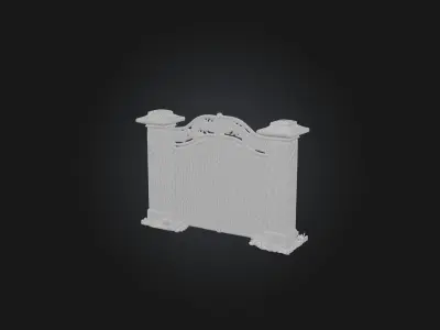 Rusted Iron Gate Low-poly 3D model