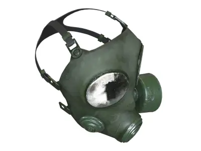 Gas Mask Low-poly 3D model 4