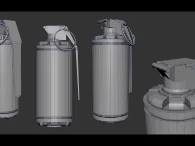 flashbang low-poly game ready Low-poly 3D model