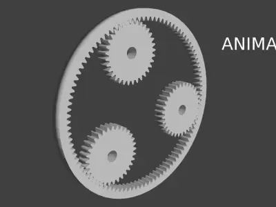 Planetary gearbox 3D model