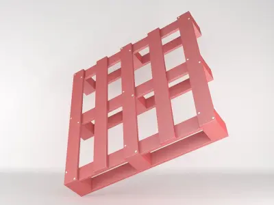 Pallet shelving unit 3D model