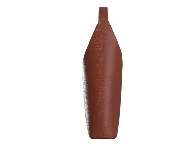 Red brown Leather Hobo Bag 3D model
