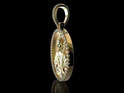 JESUS With Diamonds Pendant N2 3D print model purchase