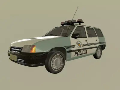 Chevrolet Ipanema da Policia Militar de Sao Paulo Low-poly 3D model