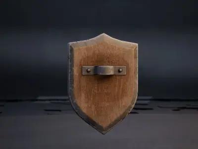 Medieval shield pack Low-poly 3D model purchase