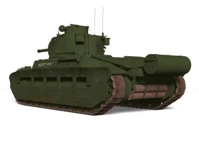 Mark II Matilda II  Zis-5 F-96 3D model