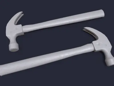 Hammer Low-poly 3D model 7