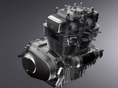 Cb 200 Twin engine 3D model