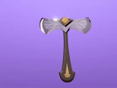 Fantasy Double-Edge Axe 3D model