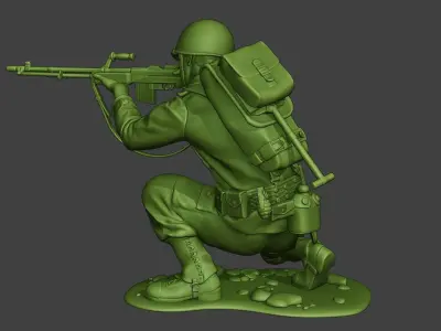 American soldier ww2 Shoot Cover A10 3D print model