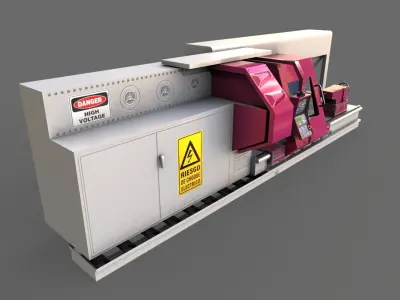 Industrial Machine 3D model 03 Low-poly 3D model