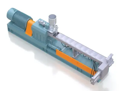 Double Screw Extruder 3D model