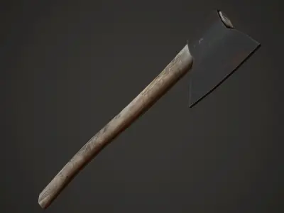 Hatchet Low Poly axe Low-poly 3D model