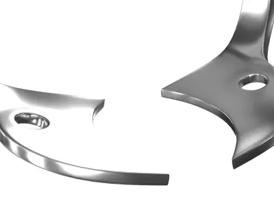 Endodontic Rubber Dam Clamp PBR Low-poly 3D model