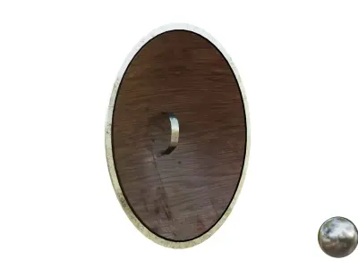 Medival Wooden Shield  Low-poly 3D model