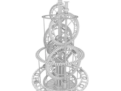 Gear Clock 3D model