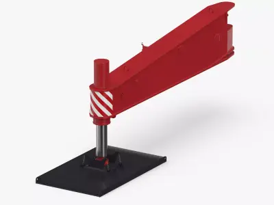 Crane Outrigger Large 01 Red 3D model