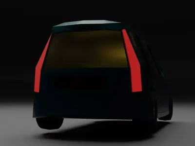 Van Low Poly Game Rady Low-poly 3D model