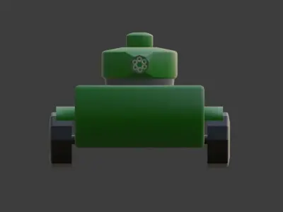 Low Poly Tank toy Low-poly 3D model