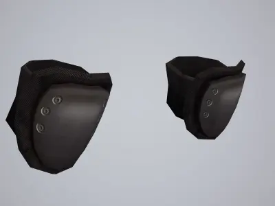 Tactical knee pad Low-poly 3D model