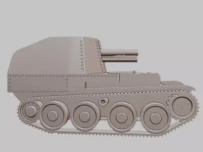 Grille Ausf M vehicle 3D Printable Model 3D print model