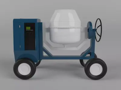 Concrete mixer 2 3D model