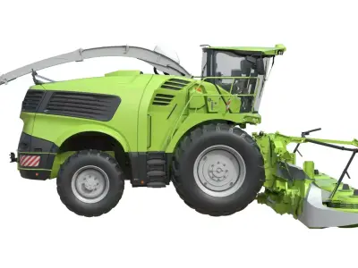 Self Propelled Forage Harvesters  Low-poly 3D model