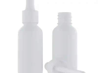 Dropper Bottle with Rubber Bulb 3D Model 3D model