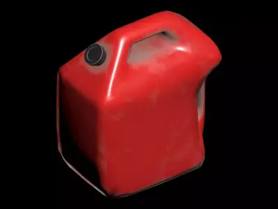 Plastic gas canister v3 Low-poly 3D model