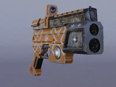 Sci fi Handgun Low-poly 3D model