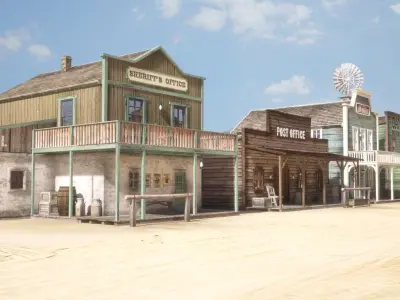 Western Town 3D model by squir