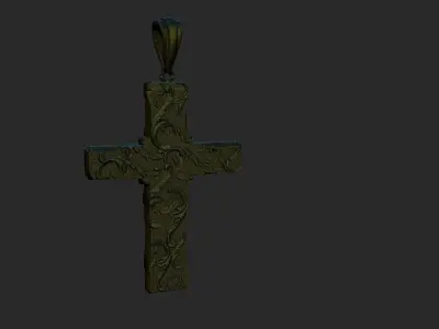 stylized cross 2 3D print model