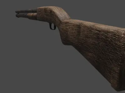 old Rifle Free 3D model