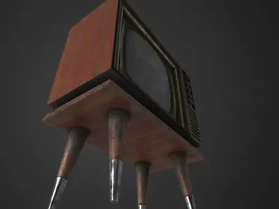 Old television Low-poly 3D model purchase
