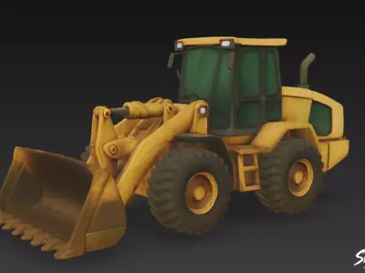Loader Low-poly 3D model purchase