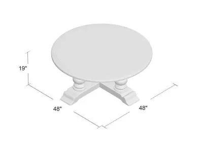 Hill Country Medina Coffee Table Low-poly 3D model